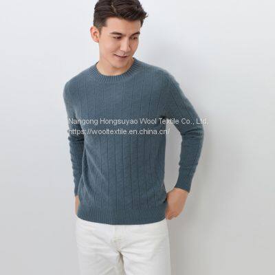 New Winter Fashion Wool Cashmere Crew-Neck Pullover Sweater Best Men's Cashmere Sweaters photo-5