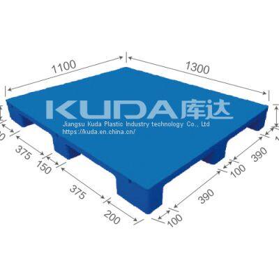 low cost distrubution pallet 1311A PBJJ PLASTIC PALLET（BUILT-IN STEEL TUBE）from china