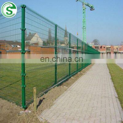 Curved Fencing Betafence Nylofor 3D Panels Coated Border Green Garden Wire Mesh Fence With V Folds