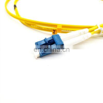 Fiber Jumper Fiber Optic Patch cord Single Mode SM 9/125 G652D G657A Duplex LC UPC LC UPC Fiber Patch cord with upc connector