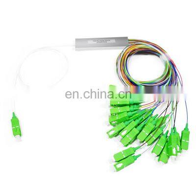 1:4,1:8,1:16 Mini Steel Tube Type Fiber Optic PLC Splitter With SC Connector photo-2