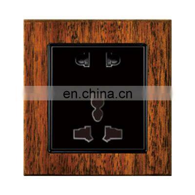 Type 86 Universal 5 pin Wall Socket Thick Solid Wood Panel Socket And Switches Electrical 16A