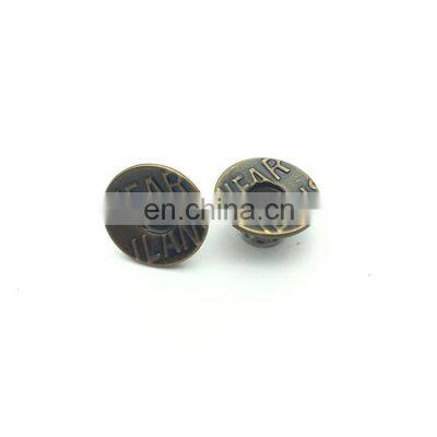 Round Antique Brass Shank Metal Para Jean Pants Button/Jersey Largo Con Botones/Boton For Denim photo-3