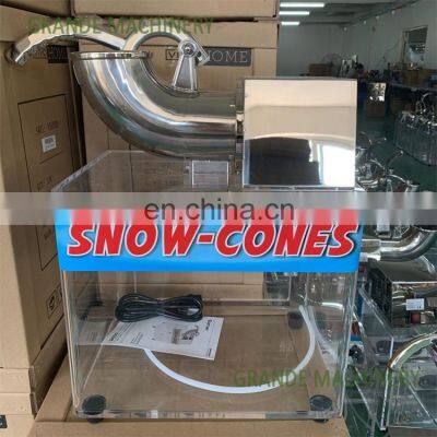 Commercial Electric Ice Shaver Crusher Snow Cone Making Machine Stainless Steel Shaved Ice Machine With Fining Crushing Effect photo-2