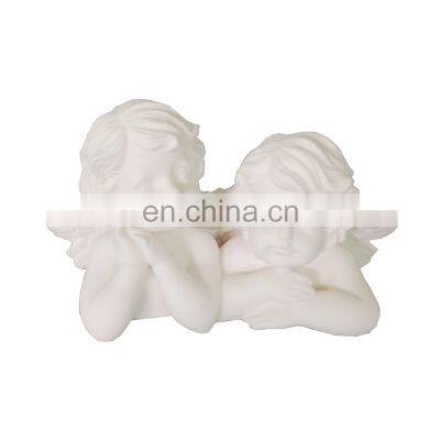 white small little bonsai fat mini miniature Ceramic boy baby angel head figurine statue for home decor