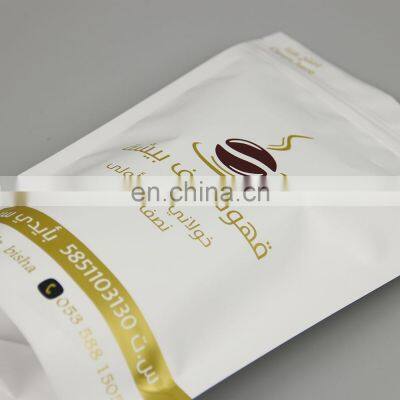 Wholesale Manufacturer White Matte Stand up Coffee Packaging With Zipper Coffee Bag photo-5
