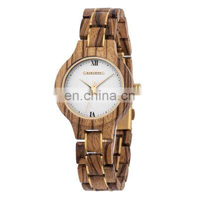 BOBO BIRD Ladies Timepieces Quartz Watches for Women Wooden Bracelet Customize Gift Dropshipping OEM