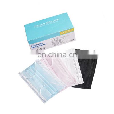 Disposable 3 Ply Dust Nonwoven Safe Elastic Earloop Face Adult Masks