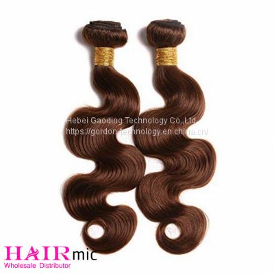 Wholesaler of Light Brown Body Wavy Remy Human Hair Bundle