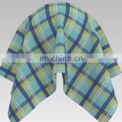 Latest Design BCI  Cotton Seersucker Plaid Fabric for Spring and Summer Shirt