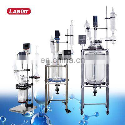 OEM Customized 1L 2L 5L 10L 20L 50L 100L 200L Chemical Sealed Glass Jacketed Reactor Vessel