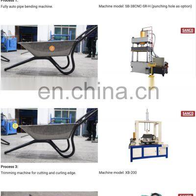 Handtracks Wheelbarrow Barrow Hand Cart Trolley Pipe Bending Hydraulic Press Trimming Curling Edge Punching Hole Machine Product