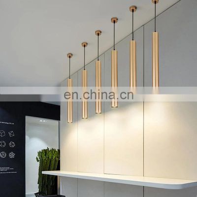 Simple led Pendant Light Long Tube lamp Modern Kitchen Lamp Dining Room Bar Counter Shop hang lamp Cylinder Pipe Pendant Lights