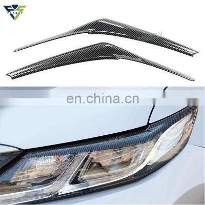 Head Light Trim Cover 2pcs Fashion Front Headlamps Fender Eyebrow Eyelids Cover Trim Decoration for Camry 2018+