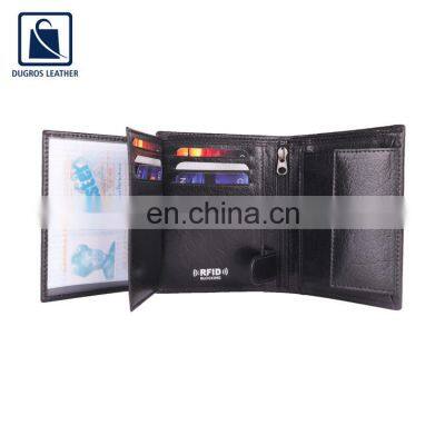 Loop and Button Closure Type RFID Feature Short Length Men Genuine Leather Wallet photo-5