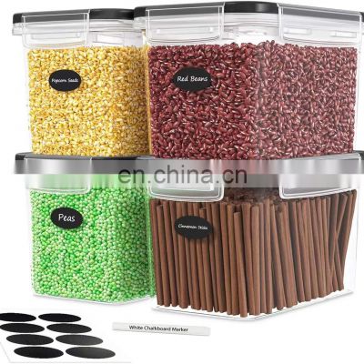 4PCS/3.6L Plastic Kitchen Pantry Storage Containers Cereal Storage Containers  Airtight Dry Food Storage Containers for Flour