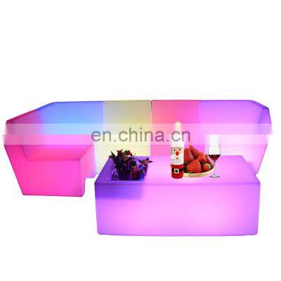 hookah lounge led furniture sofa set nightclub restaurant furniture led bar cocktail table and chair sofa sets for event