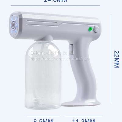 Wireless disinfection gun atomization gun Blue light nano disinfection spray gun atomizer disinfection gun