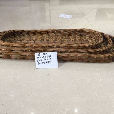 Factory Hot On Sale New Design Natural Material Foldable Round  Wicker Basket