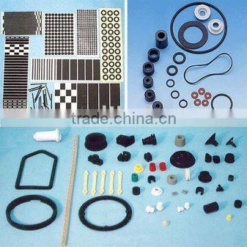 die cutting adhesive rubber components/rubber sheet