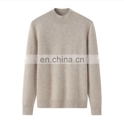 Women's Casual Winter Crew Neck 100% Cashmere Sweater Heavy Thick Plain Knit Jumper with Front Logo