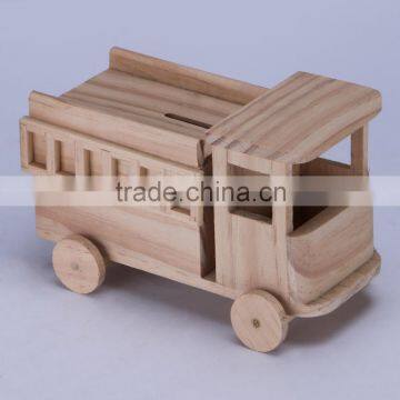 Wholesale Money Box Kid Toy Wooden Piggy Bank,kids Money Safe Bank,car Shaped Piggy Bank photo-2