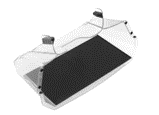 Storage Box Under the Central Control Screen of 24-25 Tesla Model3/y (with Silicone Pad) - Transparent Version