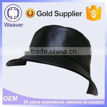 Oem Fishing Blank Rainbow Black Leather Bucket Hat And Caps Men