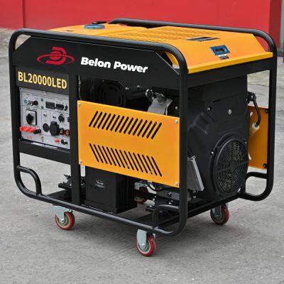 15 кВт двухнапряжённый бензиновый генератор с открытой рамой, прошедший сертификацию CE для коммерческих и промышленных целей
