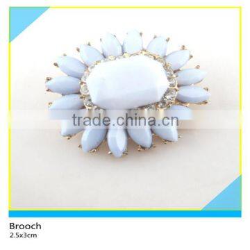 Sky Blue Rhinestone Brooch Flower Design Diamant Brooch 2.5x3cm