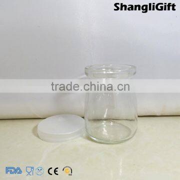 Small Glass Jar 100ml For Pudding/Yogurt With Plastic Cap/Cork photo-2