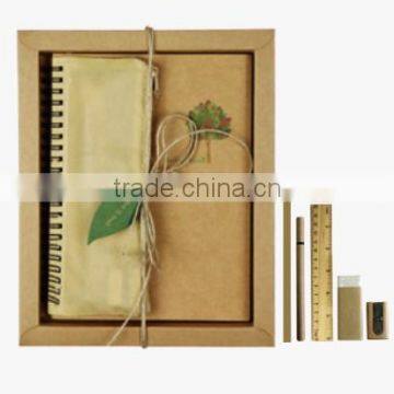 Eco notebook with pen pencil case set stationery supplies wholesale