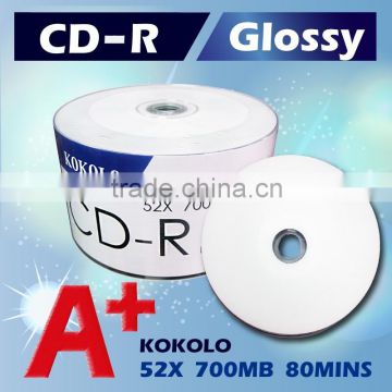 Taiwan A+ printable cd r wholesale waterproof glossy blank disc