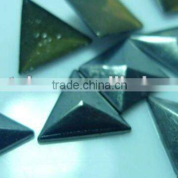 Triangle copper iron on brass stud