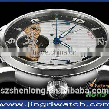 Custom Wholesale Fashion Clear Luxury 316l Stainless Steel Transparent Automatic Watch photo-3