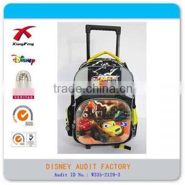 Kids school trolley bag wheel backpack