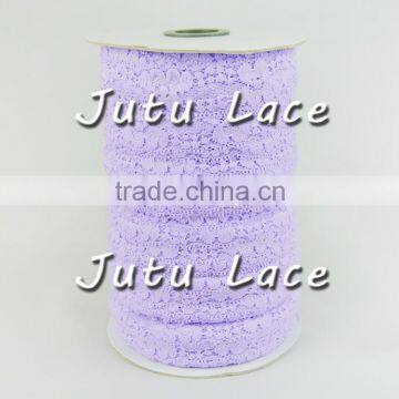 Elastic Lace - Lace Ribbon- Elastic by the Yard - Shiny Elastic - Stretch Lace - Stretchy White Lace photo-5