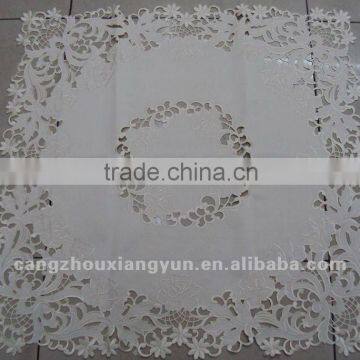 Floral Series Polyester Jacquard Square Table Cloth