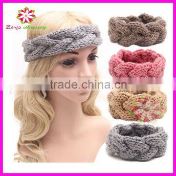 Twist crochet headwrap, knit twist headband, winter crochet headbands