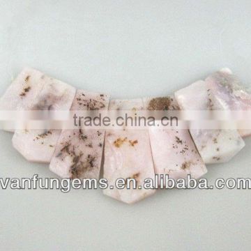 AB grade pink opal rectangle freeform fashion jewelry