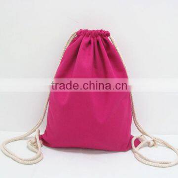 wholesale cotton drawstring backpack with various colors