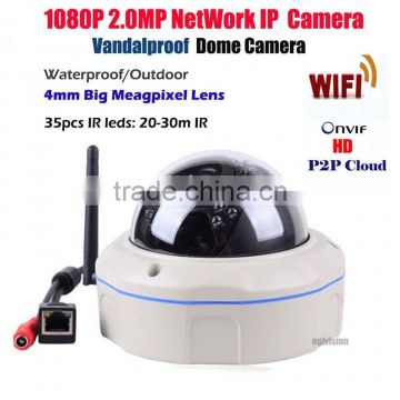 108p 2mp dome wifi ip camera with night vision hd