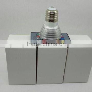 ShenZhen Manufacturer 16 Colors Remote Control E27 LED 3W RGB Light photo-5