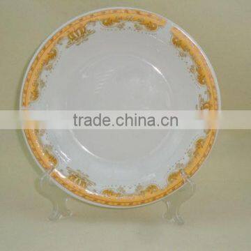 Cheap porcelain edge fold dinner plate for India and Africa market