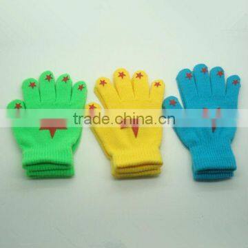 High quality star printing of acrylic gloves