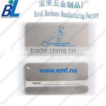 Custom printed alumium brushed luggage tag