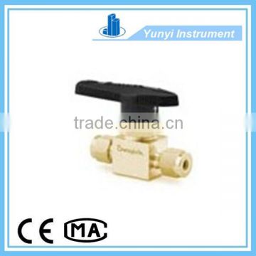 Brass 1-Piece 40 Series Ball Valve, 0.2 Cv, 1/8 in. Tube Fittings