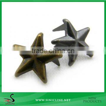 Sinicline Cooper Material Metal Star Logo For Boot