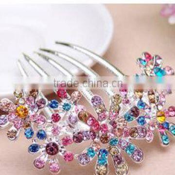 flower bella rhinestones wedding bride hair pieces