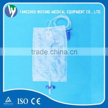 Popular economic adult urine collection bag with cross valve